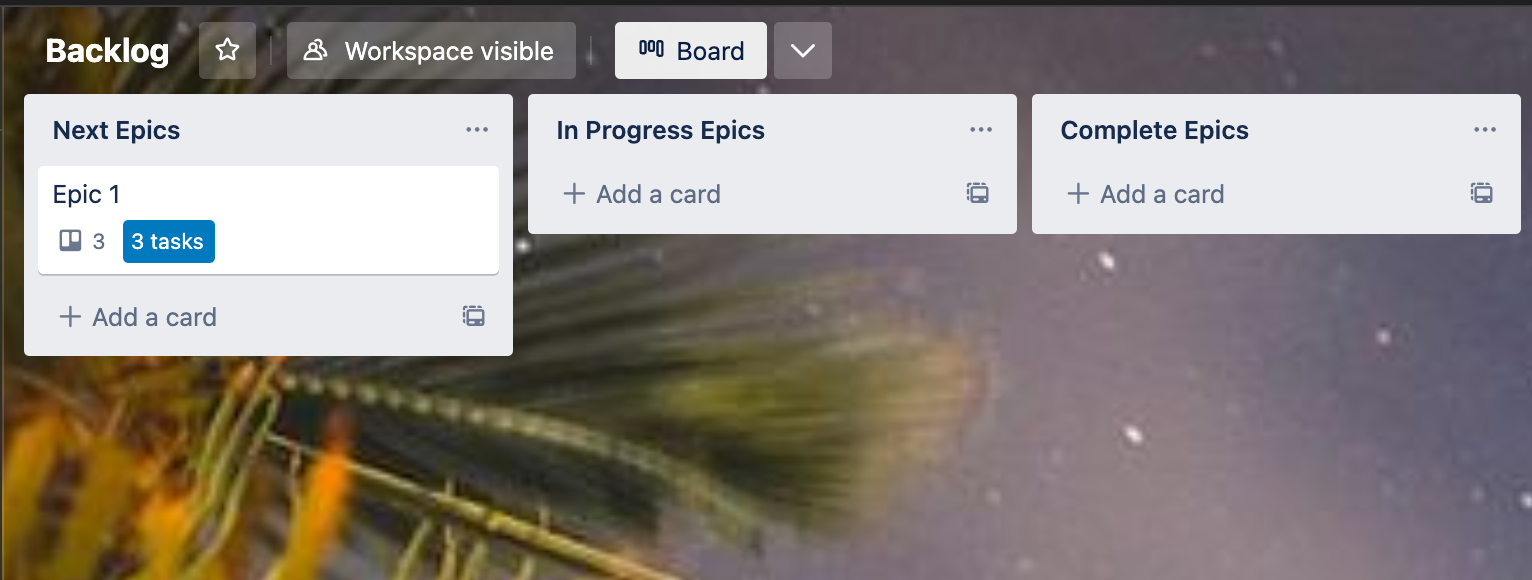 Trello Backlog Board